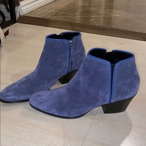 Giuseppe Zanotti Blue suede ankle boots